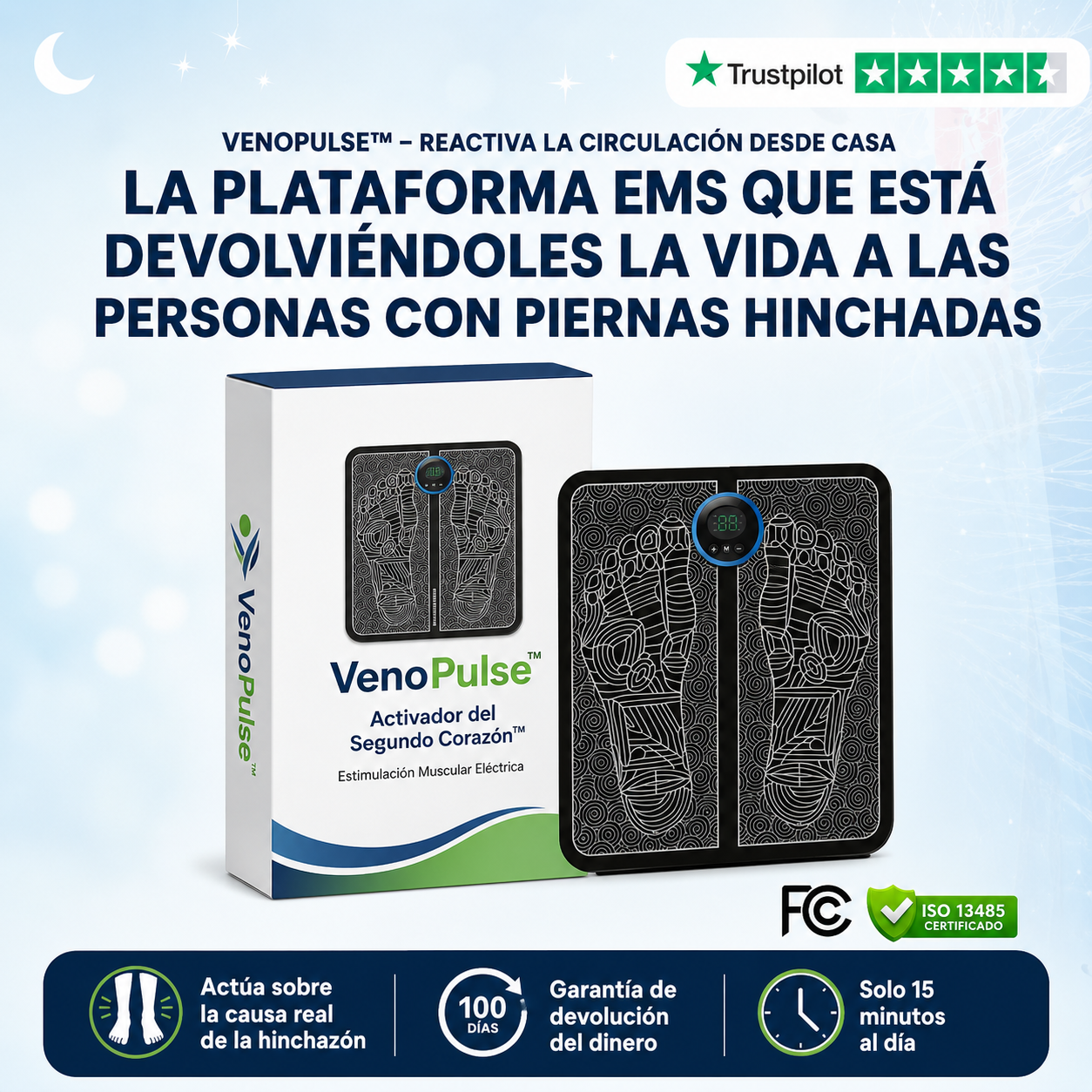 VenoPulse™ – EMS para piernas hinchadas desde casa